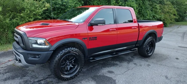 Red Ram 1500 Rebel washed and dressed by Grindtime Mobile Detailing