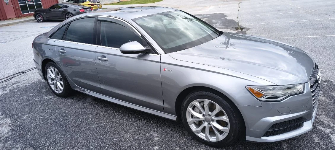 Silver Audi A6 quattro washed and finished by Grindtime